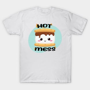 Funny Kawaii Smores Hot Mess T-Shirt